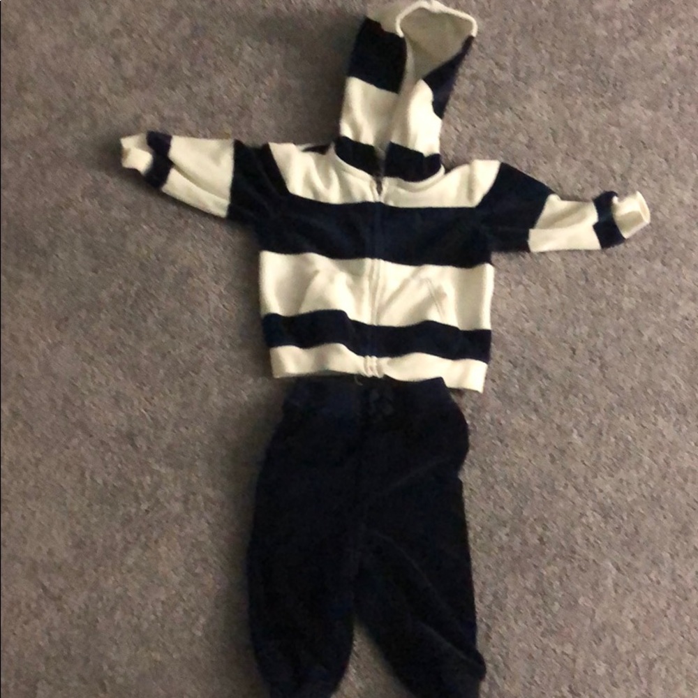 Like new velour navy track suit
